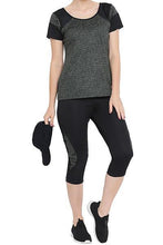 Load image into Gallery viewer, Gym Sports Active-wear Top with Capri
